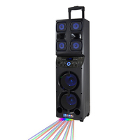 Baterai besar 7000mAh/2600mAh ganda 12 inci, dengan fungsi TWS dan lampu sorot troli Bluetooth kuat LED Speaker pesta