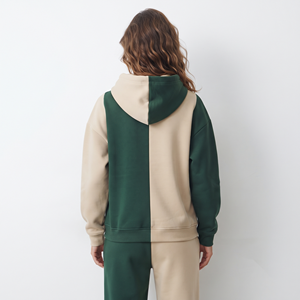 Pullover Women's Oversized <b>Polyester</b> <b>Hoodie</b> Heart Graphic Color Block Kangaroo Pocket Casual Streetwear - Product Image 2