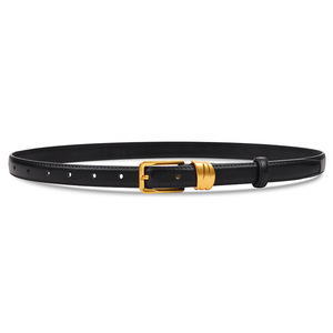 Nouvelles ceintures fines en cuir véritable avec boucle ardillon, ajustables, en cuir de vachette, élégantes, 100 % cuir pour femmes - Product Image 3