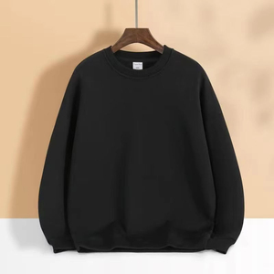 Sweat-shirt en molleton de coton uni pour homme, collection hiver 2026, personnalisable avec logo OEM, col rond, pull chaud et décontracté, commande en gros - Product Image 3