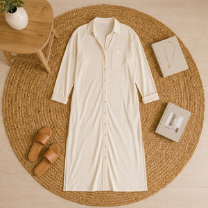 Ensemble de vêtements de détente pour femmes écologiques en polyester et rayonne, doux, respirant, confortable, décontracté, pour la maison - Product Image 6