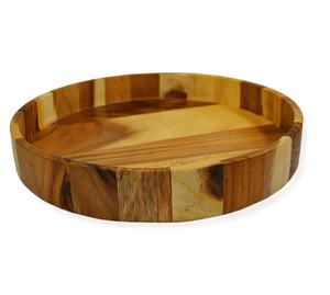 Vendedor caliente, bandeja de servicio de madera hecha a mano Natural de tamaño personalizado, madera de acacia ecológica para desayuno, uso en restaurante de Hotel en casa - Product Image 2
