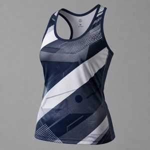 Polyester <b>Knitted</b> Blank Sublimation Front <b>Women's</b> Solid Color Quick Dry Breathable Sporty Casual Gym Workout <b>Tank</b> <b>Top</b> OEM/ODM - Product Image 2