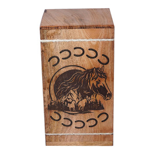 Urne de crémation en bois faite à la main urne Offre Spéciale gravée avec couvercle coulissant urne funéraire commémorative pour cendres humaines cendres d'animaux funéraires - Product Image 2