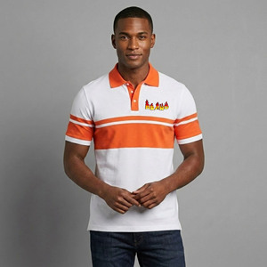 Top Trending Summer Casual Wear <b>polo</b> For Men 100% Cotton Short Sleeve Quick Dry 2 tone Custom Heat-Transfer logo man <b>Polo</b> - Product Image 4
