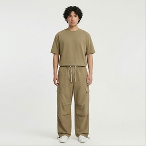 กางเกงขาบานสำหรับผู้ชายกางเกงวิ่งขายาวสำหรับผู้ชายเสื้อผ้าแฟชั่นแบบใหม่กางเกงทรงหลวมทรงตรงแนวสตรีท - Product Image 1