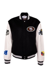 แจ็คเก็ตวาร์ซิตี้ขนสัตว์และหนัง SAN FRANCISCO 49ERS - Product Image 1