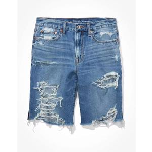 Shorts en jean décontractés pour femmes, tissu doux, pour l'été et le quotidien - Product Image 1