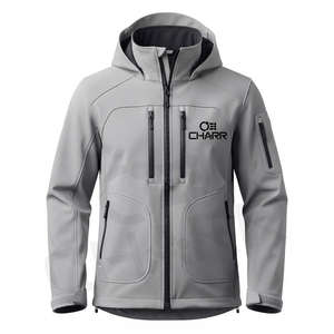 Chaqueta Softshell Personalizada con Logotipo para Hombre, Chaqueta de Trabajo con Cierre Completo, Cuello Alto, Resistente al Viento y al Agua, para Escalada, Entrenamiento y Trabajo al Aire Libre - Product Image 1