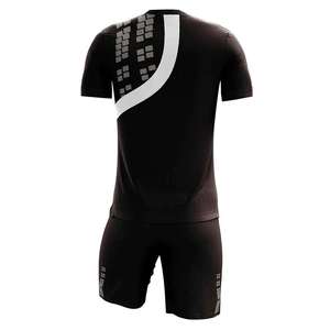 Conjunto de Camiseta de Fútbol Personalizada para Hombre, Negra, Manga Corta, Ajustada, de Poliéster que Absorbe la Humedad, Uniforme de Equipo para Adultos - Product Image 3