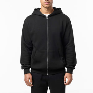 Survêtement Homme Personnalisé en Molleton Lourd et Ample avec Capuche, Coupe Oversize, en Coton Respirant Uni, avec Logo Personnalisé - Product Image 4
