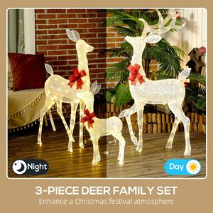 Juego de 3 Renos Navideños Iluminados con LED de 4.5 Pies, 3 Modos, Decoraciones de Renos con Estacas en Forma de Z - Product Image 5