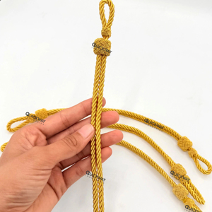 Cordon doré tressé, cordon pour chapeau pour uniforme ou tenue de cérémonie, cordon torsadé décoratif - Product Image 1