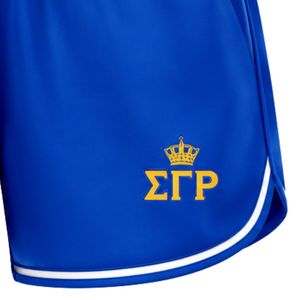 Shorts Deportivos Sigma Gamma Rho para Mujer, Color Azul, para Atletismo, Hermandad Griega, Running, Gimnasio, Entrenamiento, Ropa Deportiva Personalizada - Product Image 3