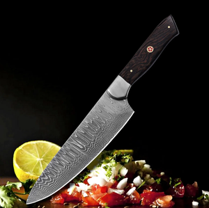 Couteau de Chef Japonais en Acier Damas Fait Main de Qualité Supérieure, Personnalisé, Service OEM/ODM, Manche en Bois, Compatible Lave-Vaisselle, Vente en Gros - Product Image 2