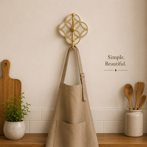 Luxury Brass Wall <b>Hook</b> with <b>Decorative</b> Inlay Geometric Wall Mounted <b>Coat</b> Key Towel Robe Hat Holder Modern Home Entryway decor - Product Image 4