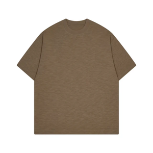 Camiseta Lisa de Algodón Grueso de 300g para Hombre, Personalizable con Estampado, Cuello Redondo, Corte Ajustado, Estilo Casual - Product Image 2