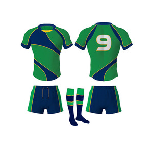 Conjunto de Rugby de 2 Piezas de Alta Calidad: Camiseta de Rugby Cosida a Máquina para Entrenamiento, Muy Demandada, y Pantalones Cortos Estampados - Product Image 4
