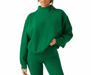 Sweat-shirt à col montant pour femme de haute qualité 350 g/m², multicolore, avec motif personnalisé, en mélange coton-polyester, molletonné, pour l'automne - Product Image 1
