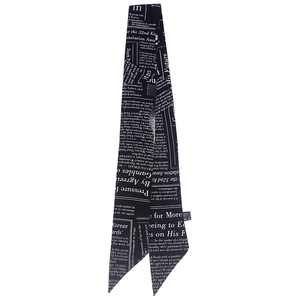 Foulard en soie imprimé journal mode pour femme, ruban décoratif, petit foulard, ruban pour poignée de sac, bandeau pour cheveux, petit foulard bandeau - Product Image 5