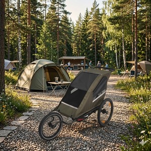 TC-2024S Remorque de vélo enfant 3 en 1 pour aventures en plein air, poussette, chariot de jogging, design léger, cadre en aluminium - Product Image 1