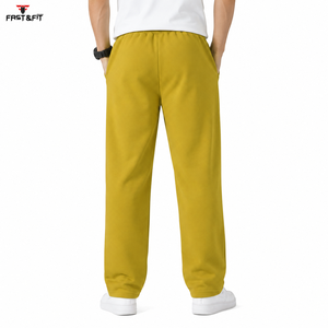 Custom Men <b>Straight</b> Lightweight Loose Fit Mid Waist Fleece Sweatpants Printed Casual Sports <b>Pants</b> for Winter - Product Image 2