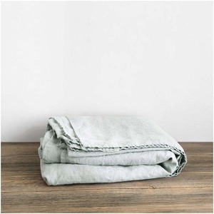 Parure de lit de mariage 3 pièces haut de gamme en lin 100 % (100 fils/cm²) – Écologique, toutes saisons, résistante à la décoloration – Vente directe usine - Product Image 1
