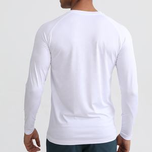 T-shirt de sport de haute qualité, couleur unie, léger, respirant, à séchage rapide, pour homme, manches longues - Product Image 2