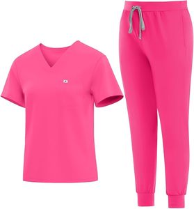 OEM Wholesale Spandex/Polyester Woven Unisex Hospital <b>Scrub</b> <b>Sets</b> with Needle Detection & Seamless Fusing 2-Piece <b>Scrub</b> <b>Set</b> - Product Image 1