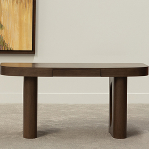 Table à manger moderne de style mid-century en teck de luxe avec pieds ovales découpés, mobilier stable pour la maison et l'hôtellerie - Product Image 2