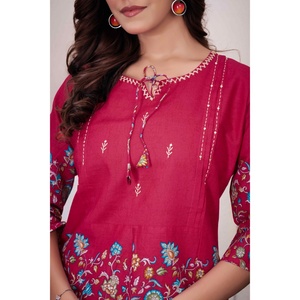 Ensemble coordonné deux pièces en coton imprimé pour femmes - Tenue assortie - Product Image 2