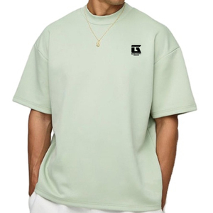 เสื้อยืดโอเวอร์ไซส์สไตล์วินเทจคุณภาพสูงสำหรับผู้ชาย สีริงเกอร์ เสื้อยืดโอเวอร์ไซส์ผ้าฝ้ายสำหรับผู้ชาย ขายส่งแบบกำหนดเองได้ - Product Image 2