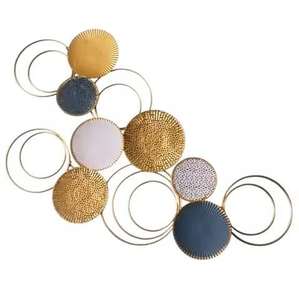 Nouveautés Décoration murale en métal en forme de feuille, sculptée à la main, au design simple et élégant, cadre métallique floral pour la décoration murale de la maison, prix le plus bas - Product Image 1