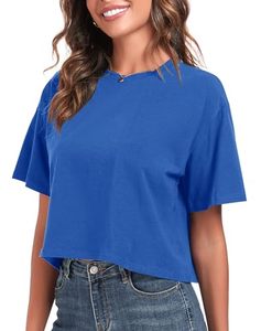Camiseta de Algodón Transpirable, Moderna y Fácil de Combinar, Esencial para el Armario de Mujer, Ligera, Cómoda y Elegante, Ideal con Cualquier Prenda - Product Image 1