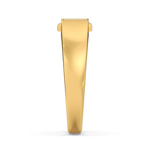 แหวนทองสองสีประดับเพชรทรงสี่เหลี่ยมคู่ - Product Image 1