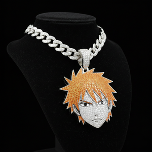 จี้ห้อยคอแบบมีน้ำแข็งประดับเพชรโมอิสซาไนต์ ดีไซน์ Soul Reaper สร้อยคอแร็ปเปอร์สุดหรู - Product Image 2