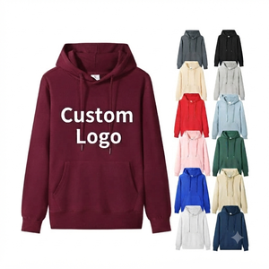 Sweats à capuche pour hommes, vêtements épais de haute qualité, logo personnalisé brodé, motif uni, nouveau produit tendance, impression de logo personnalisé, coton. - Product Image 1