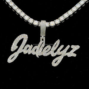 จี้เพชรสไตล์ฮิปฮอป S925ดีไซเนอร์เงิน VVS moissante จี้เพชรที่เรียกชื่อได้ - Product Image 2