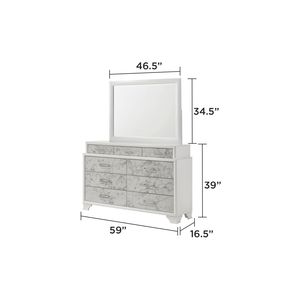 Soul Modern Style <b>White</b> Wood Framed <b>Mirror</b> Includes <b>Mirror</b> Only Same As B009P309602 (CA Inventory) - Product Image 3