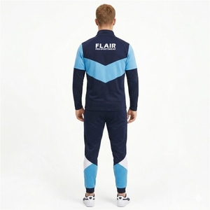 Conjunto de Entrenamiento de Fútbol para Hombre de Alto Rendimiento, Transpirable, 100% Poliéster, Chaqueta con Cierre Completo y Pantalones Deportivos Ajustados para Invierno - Product Image 3
