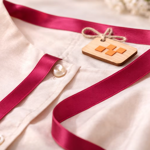 Neelkamal Industries 25mm <b>Red</b> Satin <b>Ribbon</b> 100% Polyester Shrink-Resistant Single Face Decorative Trim for Gift Wrapping - Product Image 1