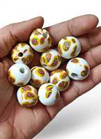 Perles de commerce africaines vintage en gros, boîte de perles en verre mosaïque Millefiori œil de guêpe - Perles de mariage africaines pour la fabrication de bijoux