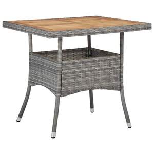 Conjunto de Comedor para Patio en Gris y Marrón, Ratán Sintético, Madera de Acacia con Acero con Recubrimiento en Polvo, Muebles de Exterior de Calidad - Product Image 2
