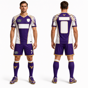 Premium Quality <b>Soccer</b> Uniform Sets Digital Printing Interlock Fabric Custom Player Number Athletic Fit Uniform Set - Product Image 1