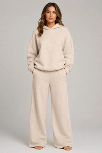 Conjunto Deportivo Gris con Capucha para Mujer, Manga Larga, Color Sólido, Pantalones con Cordón, Ropa Casual de Invierno, Transpirable, Algodón de Peso Medio, Estampado - Product Image 5