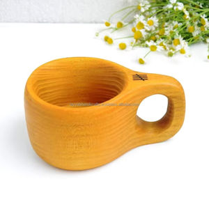 Tasse en bois faite à la main ou tasse en bois pour boire du thé soupe au café pour la maison hôtel et restaurant - Product Image 1