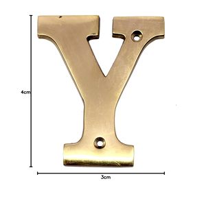 Plaque de porte en laiton avec lettres alphabétiques, enseigne murale en métal pour la décoration de la maison - Product Image 2