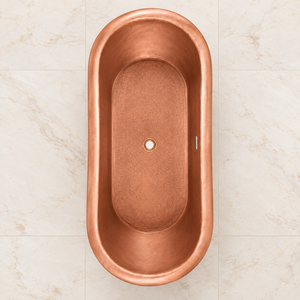 Baignoire ovale autoportante de luxe en cuivre Daystar Trade, faite à la main, pour une immersion profonde, durable, écologique, moderne, avec logo personnalisable - Product Image 3