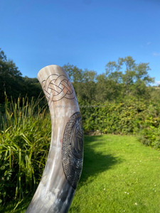 Authentic High Quality Polished Viking <b>Drinking</b> <b>Horn</b> for Mead & party Events Handcrafted Carved <b>Horns</b> at Best Cost from India - Product Image 5