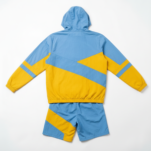Conjunto Deportivo Unisex con Bloques de Color, Sudadera con Capucha y Cierre Frontal, Manga Larga, Ligero, Transpirable, Ropa Deportiva Informal de Verano - Product Image 3